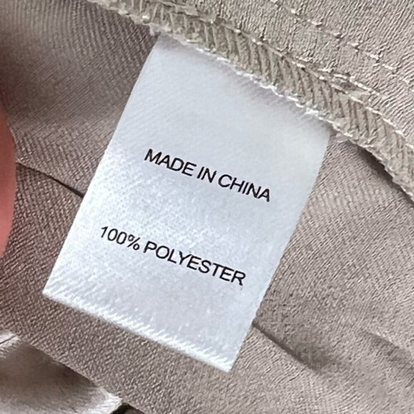 DREW By Anthropologie NWT Eva Wide Leg 90s Party Pants Baggy Satin Champagne L - Picture 9 of 15